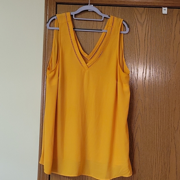 torrid Tops - Yellow Double V Neck Tank